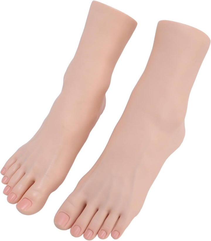 pair of lifelike silicone practice feet front view