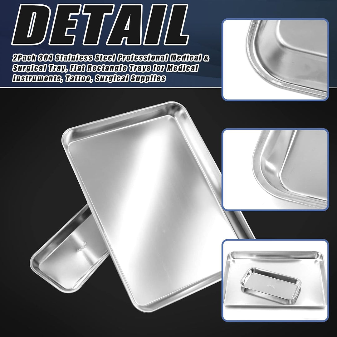 large and small tray detail views