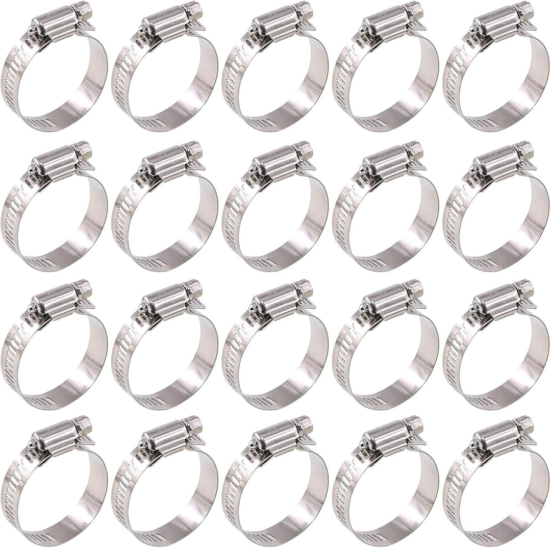 20 stainless steel worm gear hose clamps