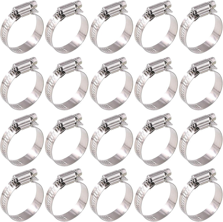 20 stainless steel worm gear hose clamps