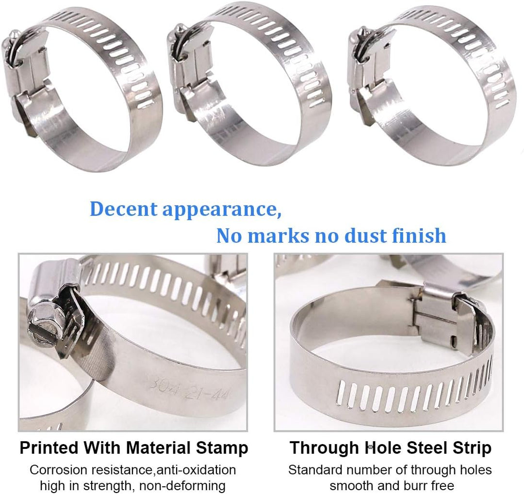 worm gear hose clamp band and screw details