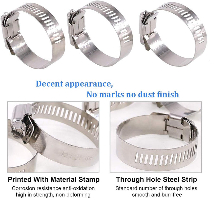 worm gear hose clamp band and screw details