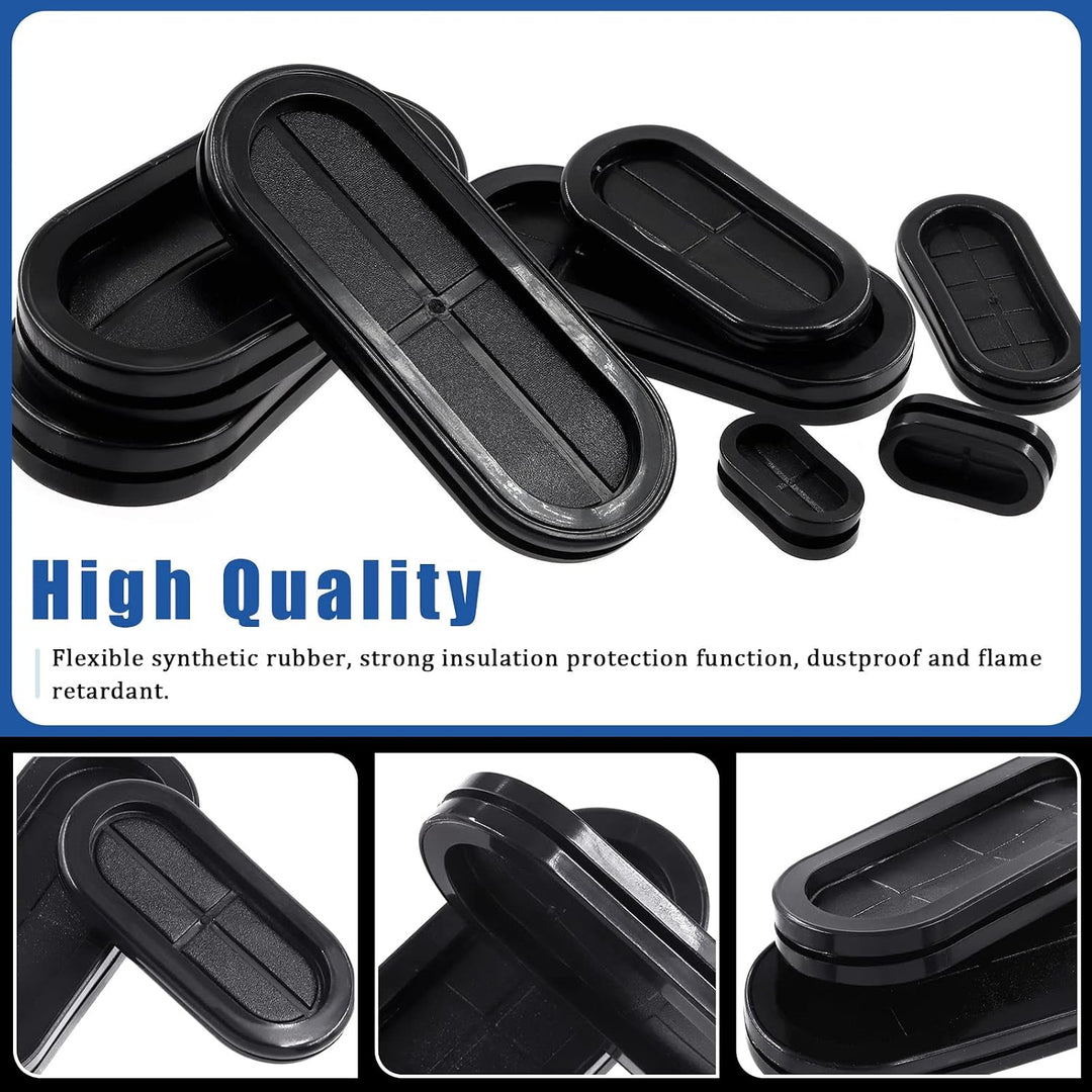 oval double-sided rubber grommet close-ups
