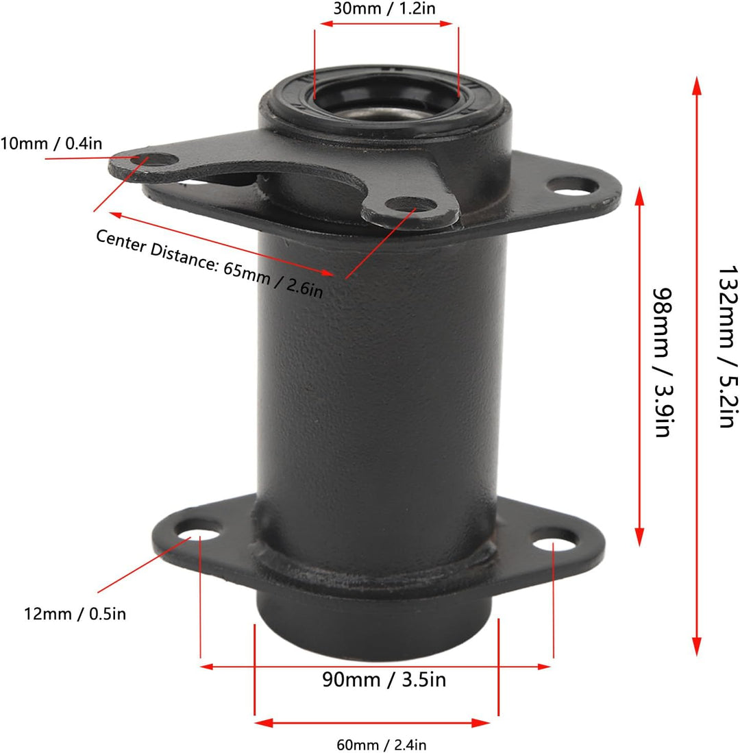 Rear axle bearing carrier hub for ATV quad or go-kart, view 2