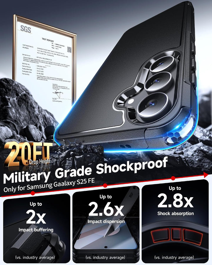 Black double-layer S25 FE case, view 3