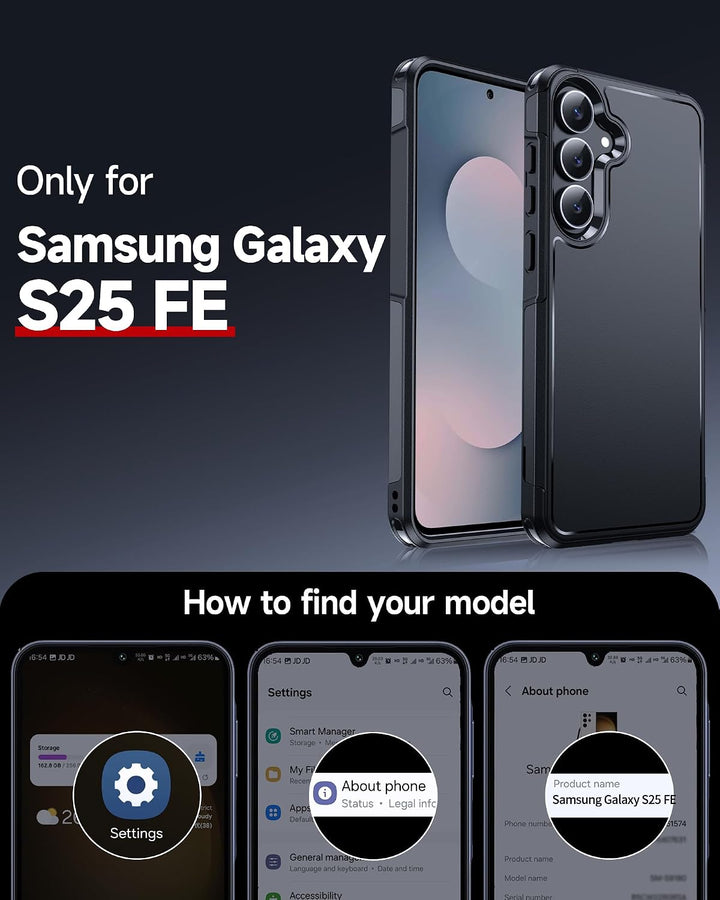 Black double-layer S25 FE case, view 6