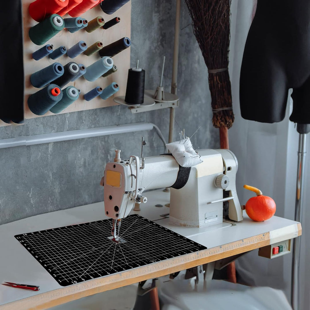 Black quilting slider mat, view 1