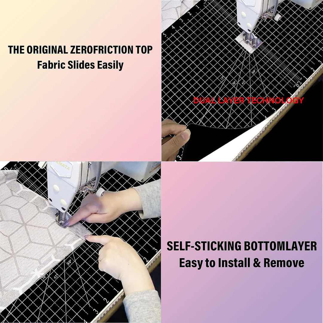 Black quilting slider mat, view 2