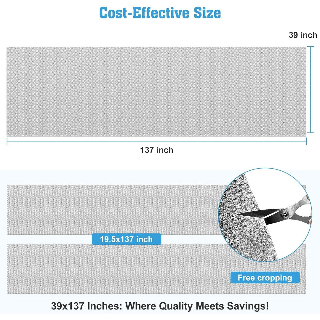 39 by 137 inch size guide for reflective insulation roll
