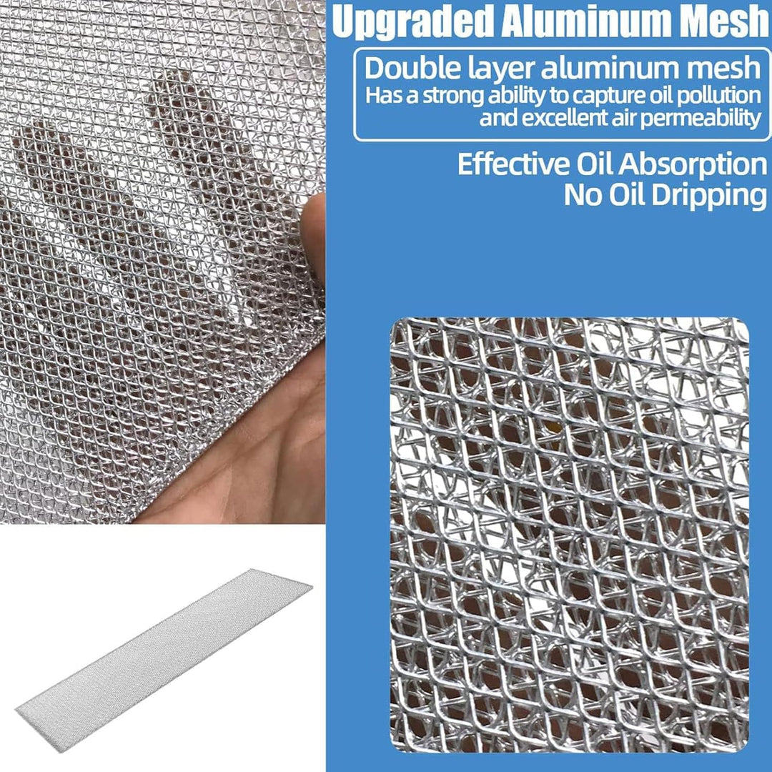 Close view of the aluminum mesh filter material