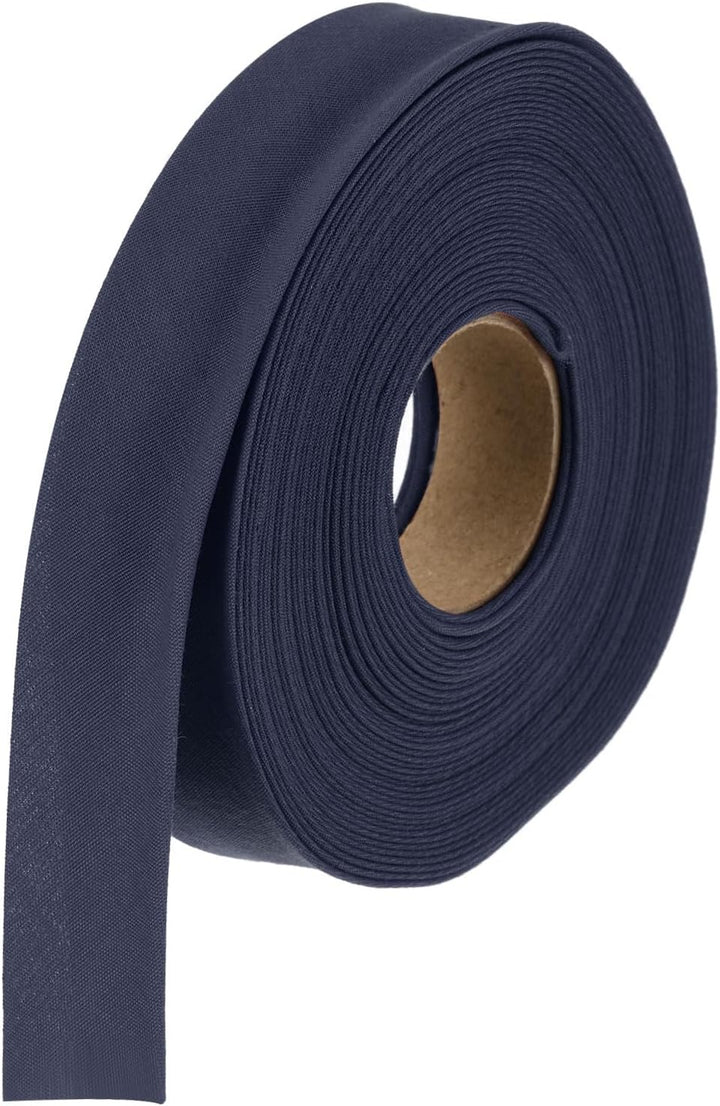Navy Blue 1-inch double-fold bias tape roll, 10 yards