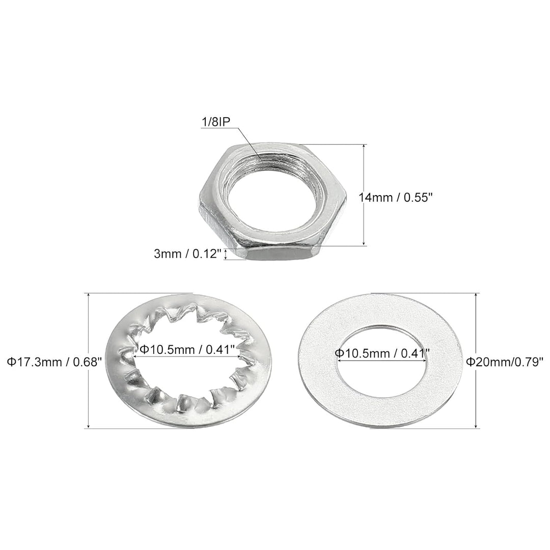 1/8IP lamp lock nut and washer kit, 240 pieces, view 2