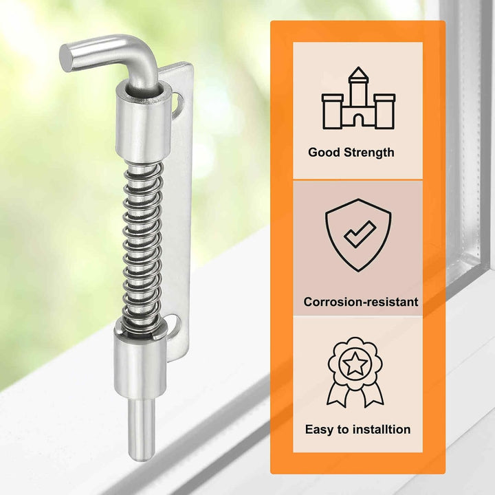 Right-hand stainless steel spring-loaded latch pin, 8-pack, view 4