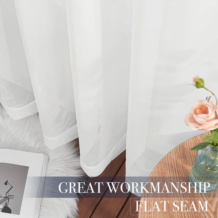 Ivory curtain hem and stitching