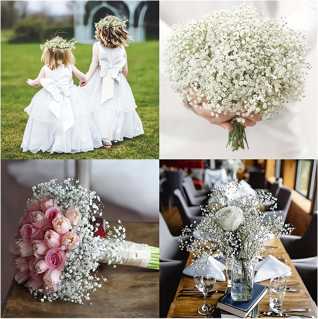 White artificial baby's breath, 10-bundle set, view 6