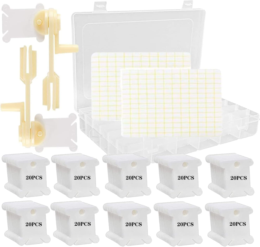 36-grid embroidery floss organizer set view 1