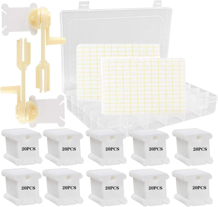 36-grid embroidery floss organizer set view 1
