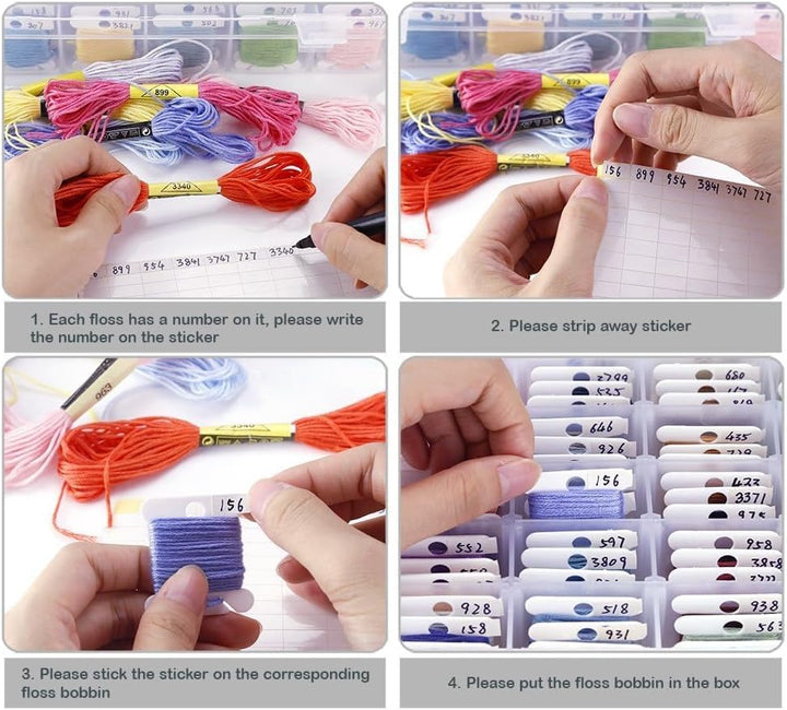 36-grid embroidery floss organizer set view 6
