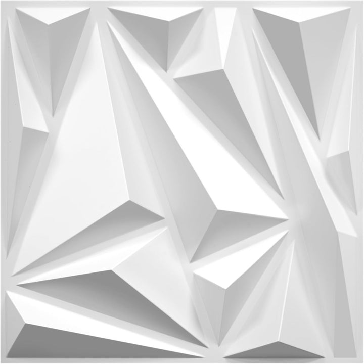 33-piece white diamond 3D wall panel set, panel view