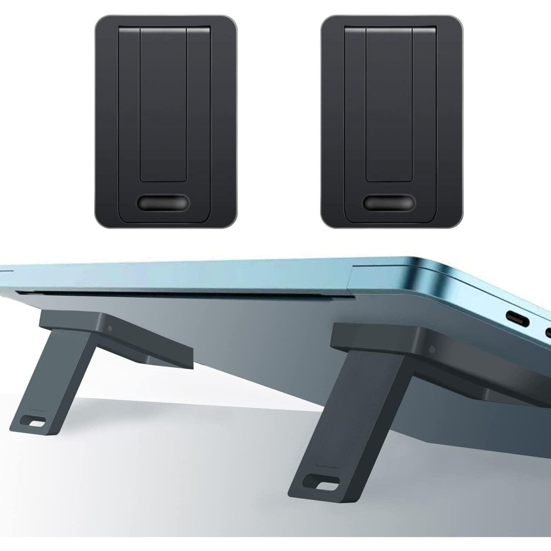 Black foldable mini laptop stand pair, photo 1