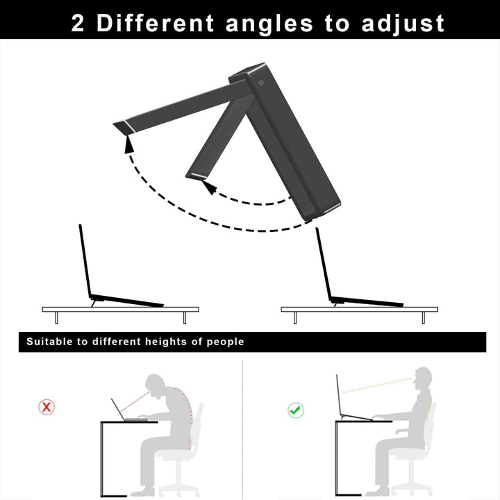 Black foldable mini laptop stand pair, photo 4