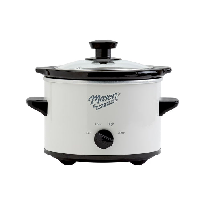 Mason Craft & More 3 Qt Slow Cooker Crock Pot - White - Prep & Relax SA-A1605