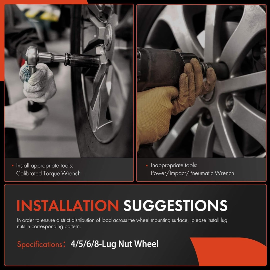 A - Premium (16 - PC) M10 x 1.25 Wheel Lug Nut Compatible with Arctic Cat, Can - Am, Kawasaki, Suzuki, Yamaha (Not YXZ 1000R), Honda, Polaris, Bombardier, KTM & Kymco ATV Models, Front & Rear - Just Closeouts Canada Inc.