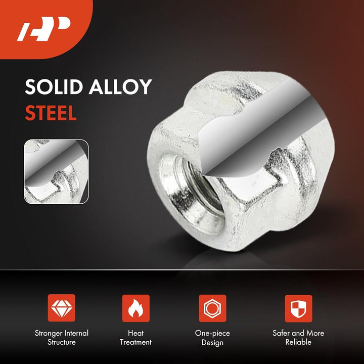 A - Premium (16 - PC) M10 x 1.25 Wheel Lug Nut Compatible with Arctic Cat, Can - Am, Kawasaki, Suzuki, Yamaha (Not YXZ 1000R), Honda, Polaris, Bombardier, KTM & Kymco ATV Models, Front & Rear - Just Closeouts Canada Inc.