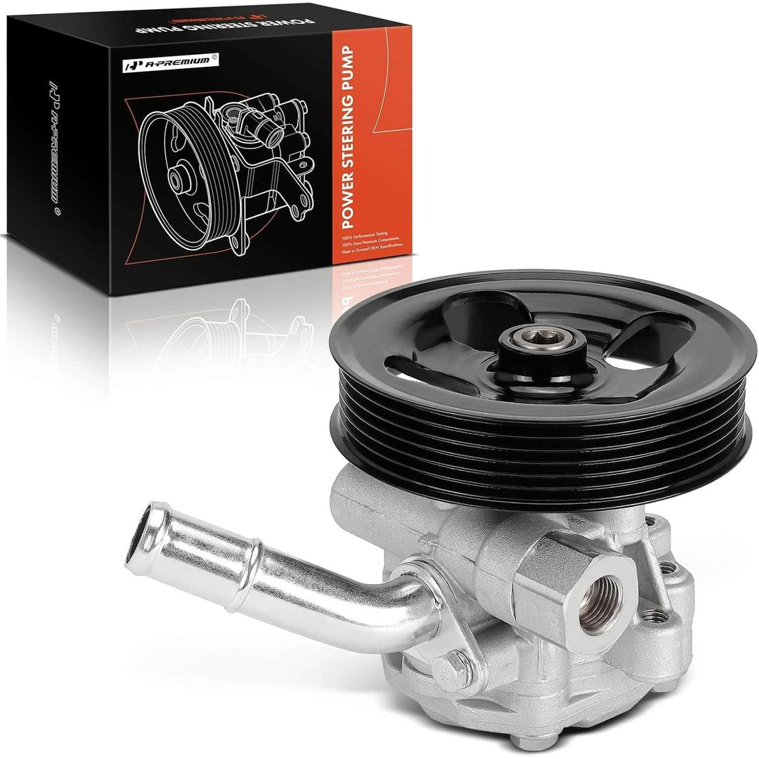 A - Premium Power Steering Pump, with Pulley, Compatible with Jeep Wrangler 2012 - 2017, Wrangler JK 2018, 3.6L Gas, Replace  5154400AC, N9901310 - Just Closeouts Canada Inc.