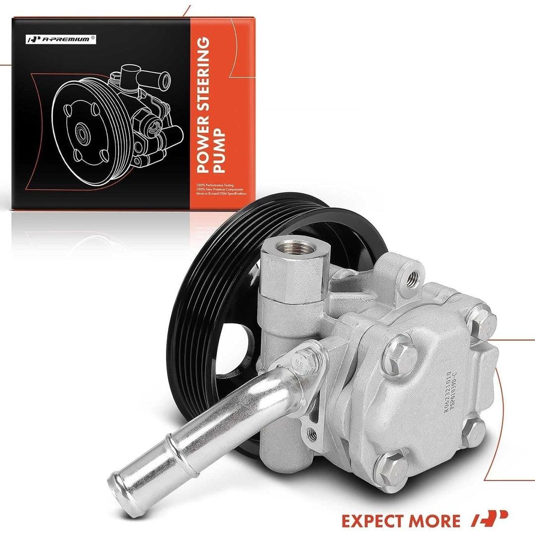 A - Premium Power Steering Pump, with Pulley, Compatible with Jeep Wrangler 2012 - 2017, Wrangler JK 2018, 3.6L Gas, Replace  5154400AC, N9901310 - Just Closeouts Canada Inc.