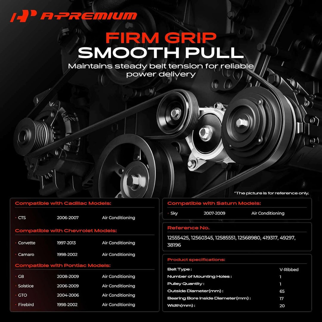 A/C Belt Tensioner with Pulley for Camaro, Corvette, Firebird & GTO - Just Closeouts Canada Inc.