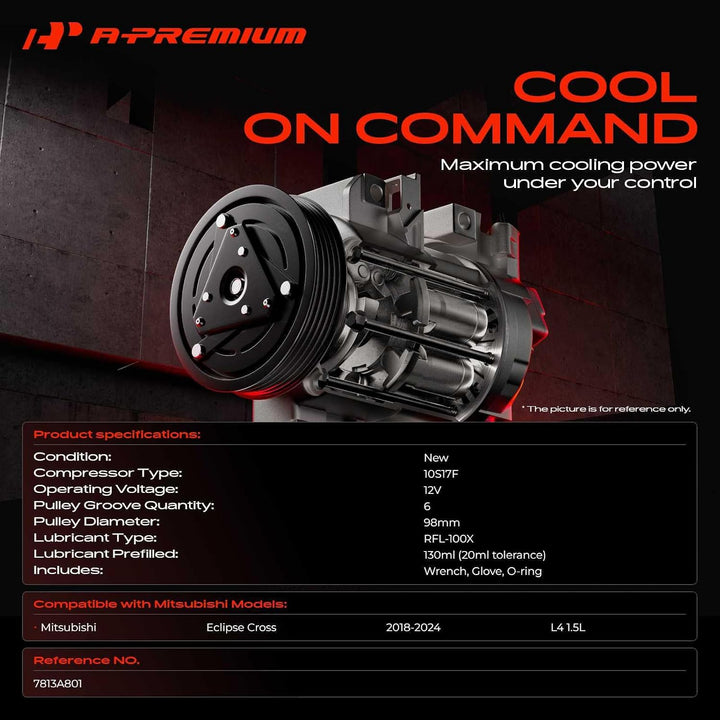 A/C Compressor with Clutch for Mitsubishi Eclipse Cross 1.5L 2018–2024 - Just Closeouts Canada Inc.