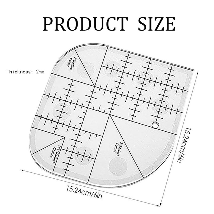 6 inch acrylic quilting ruler dimensions and thickness
