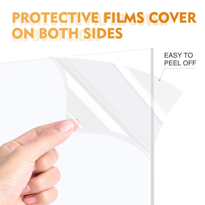 Acrylic Sheets - 10 Pack of 8x10 0.043" Thick Clear Extruded Plexiglass for Picture Frame Glass Replacement, Projects Display & Painting - Laser Cut for Smooth Edges - Just Closeouts Canada Inc.