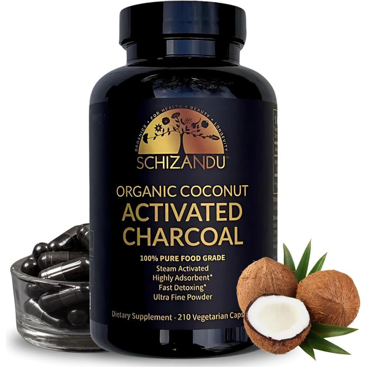 Activated Coconut Charcoal Capsules - Supports Health - Vegan, Organic, Non - GMO, No Additives - X - Large Bottle 210 Count - Just Closeouts Canada Inc.X001BIWGTJ