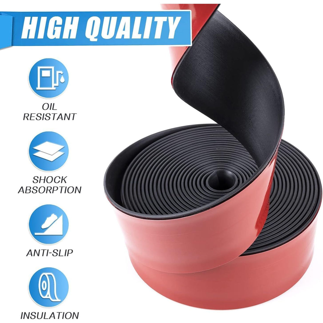 Adhesive Rubber Strips Neoprene Rubber Sheets, Rolls & Strips with Adhesive Backing Rubber Pads Self Stick Seal Rubber Gasket Tape Adhesive Back for Matting Padding - 1" Wide x 1/8" Thick x 20' Long - Just Closeouts Canada Inc.