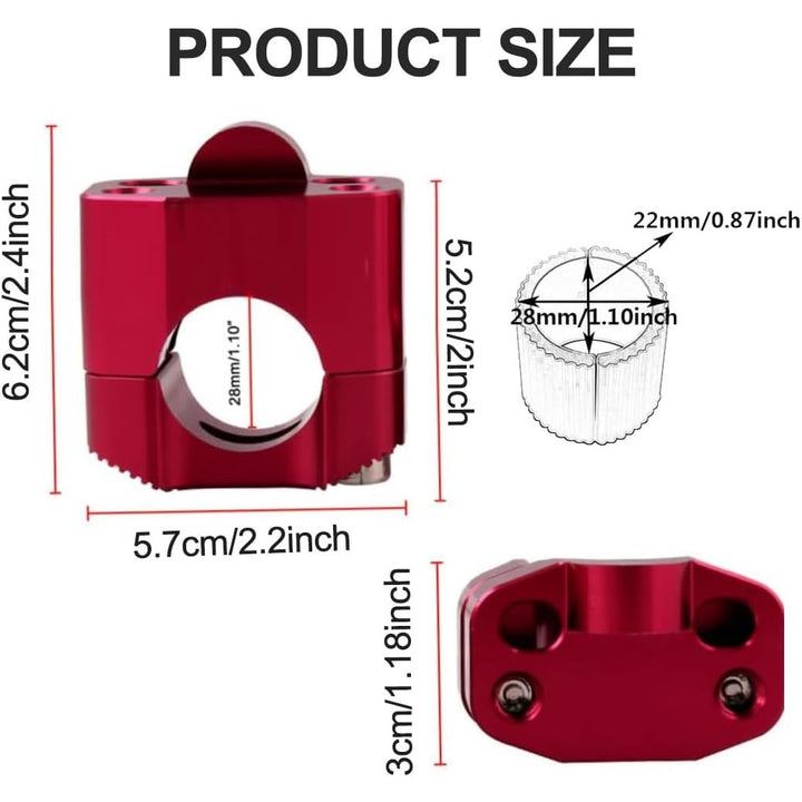 Adjustable Aluminum Motorcycle Handlebar Riser Clamp - Just Closeouts Canada Inc.