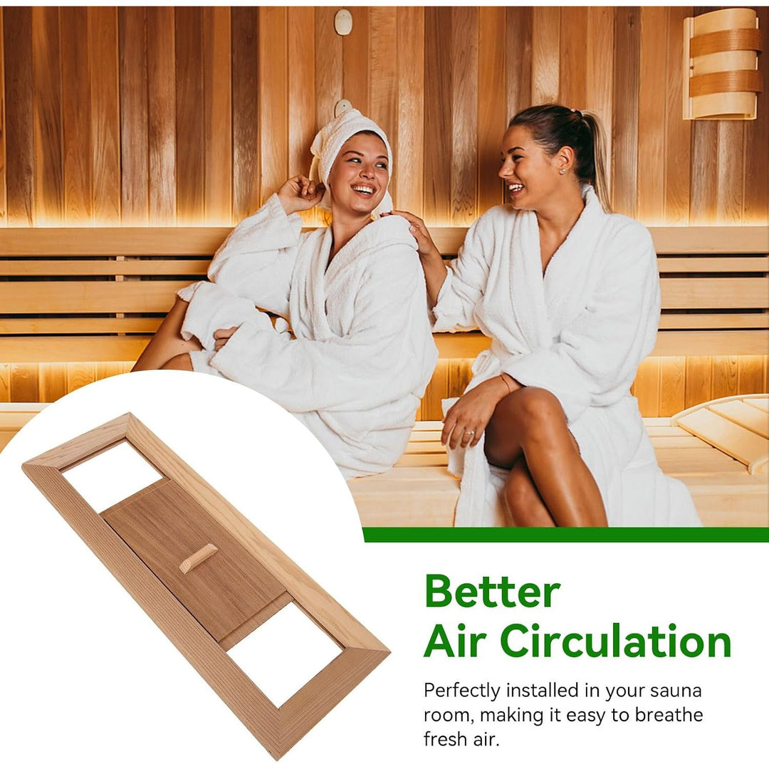 Adjustable Cedar Sauna Vent Panel, 34.1 × 12.9 cm - Just Closeouts Canada Inc.X003VDXKLP
