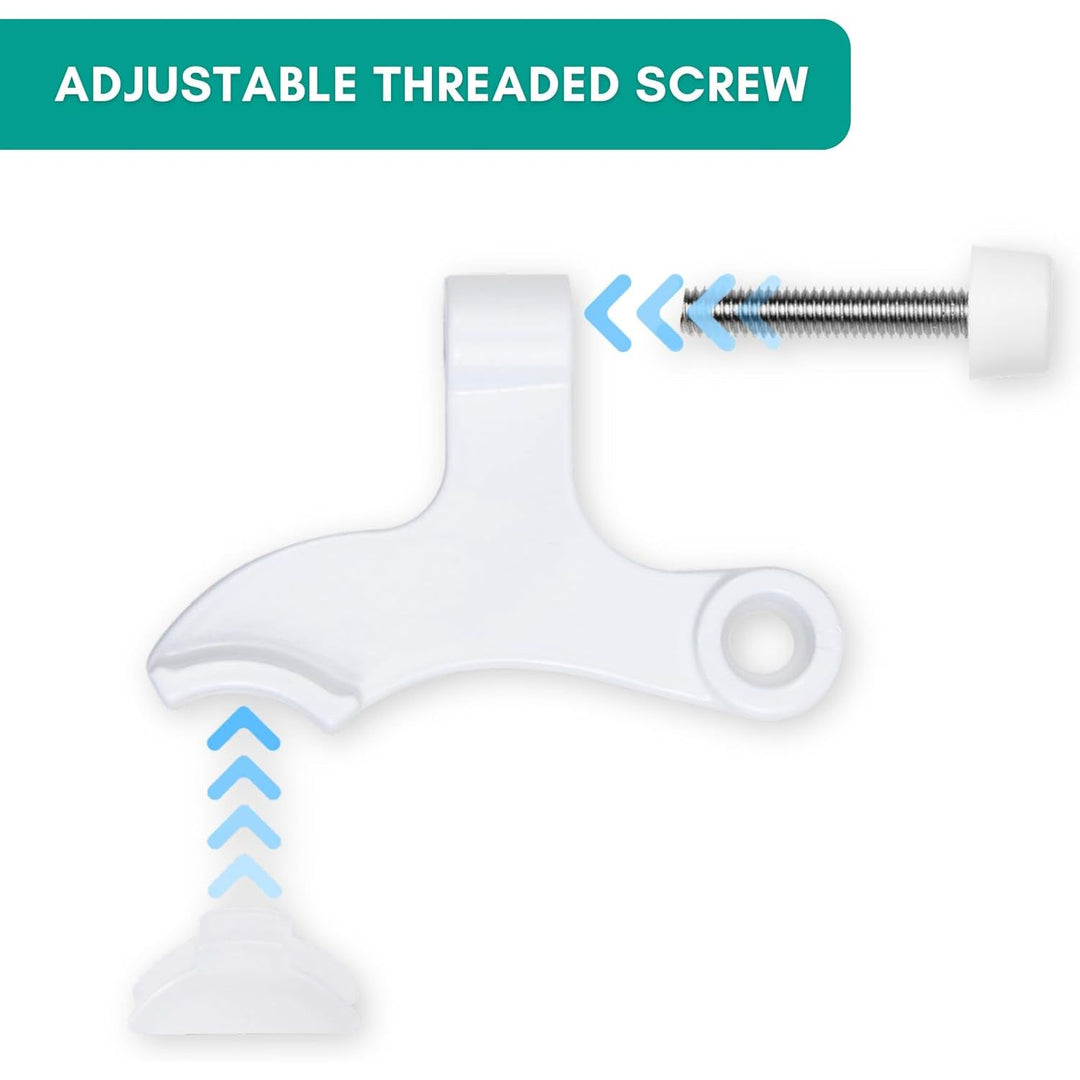 Adjustable Hinge Pin Door Stoppers – White, 4 Pack - Just Closeouts Canada Inc.