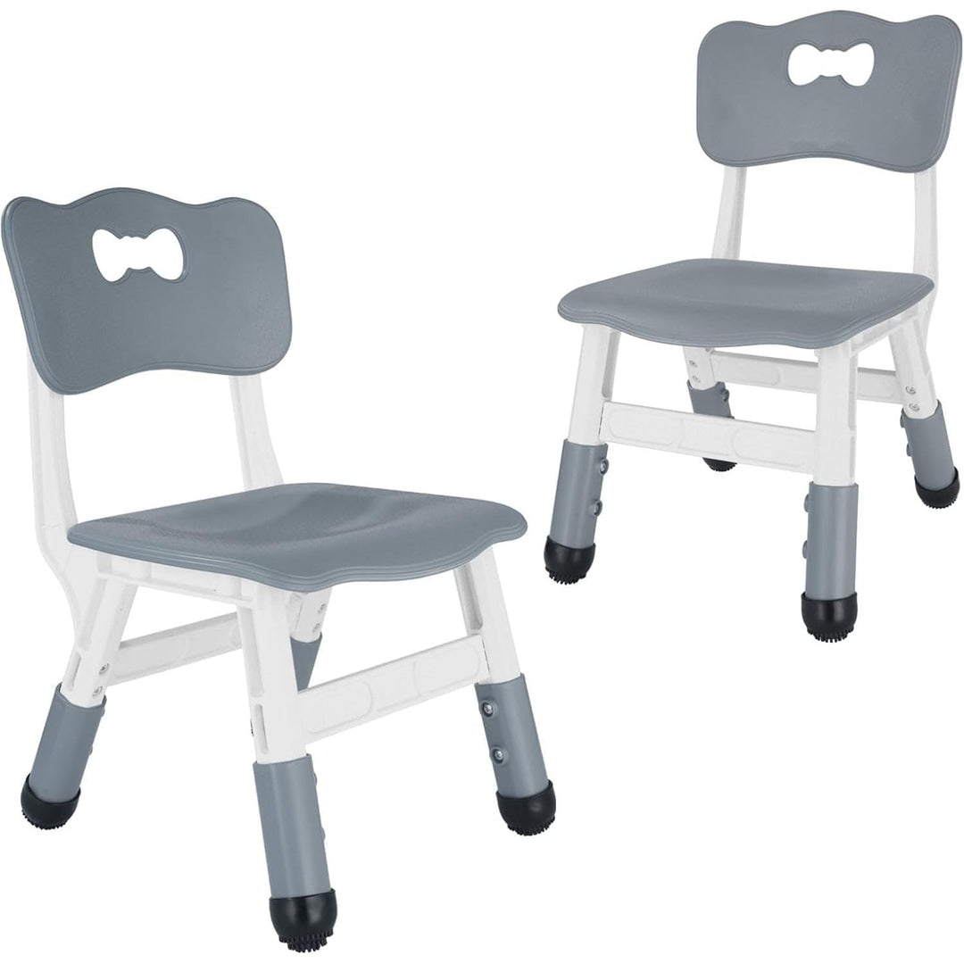 Adjustable Kids Chair (2pcs), 3 Level Height Adjustable Toddler Chair for Ages 3-8, for Classrooms/Daycares/Homes, CPC & CE Approved - Grey - Just Closeouts Canada Inc.X003RZKCP9