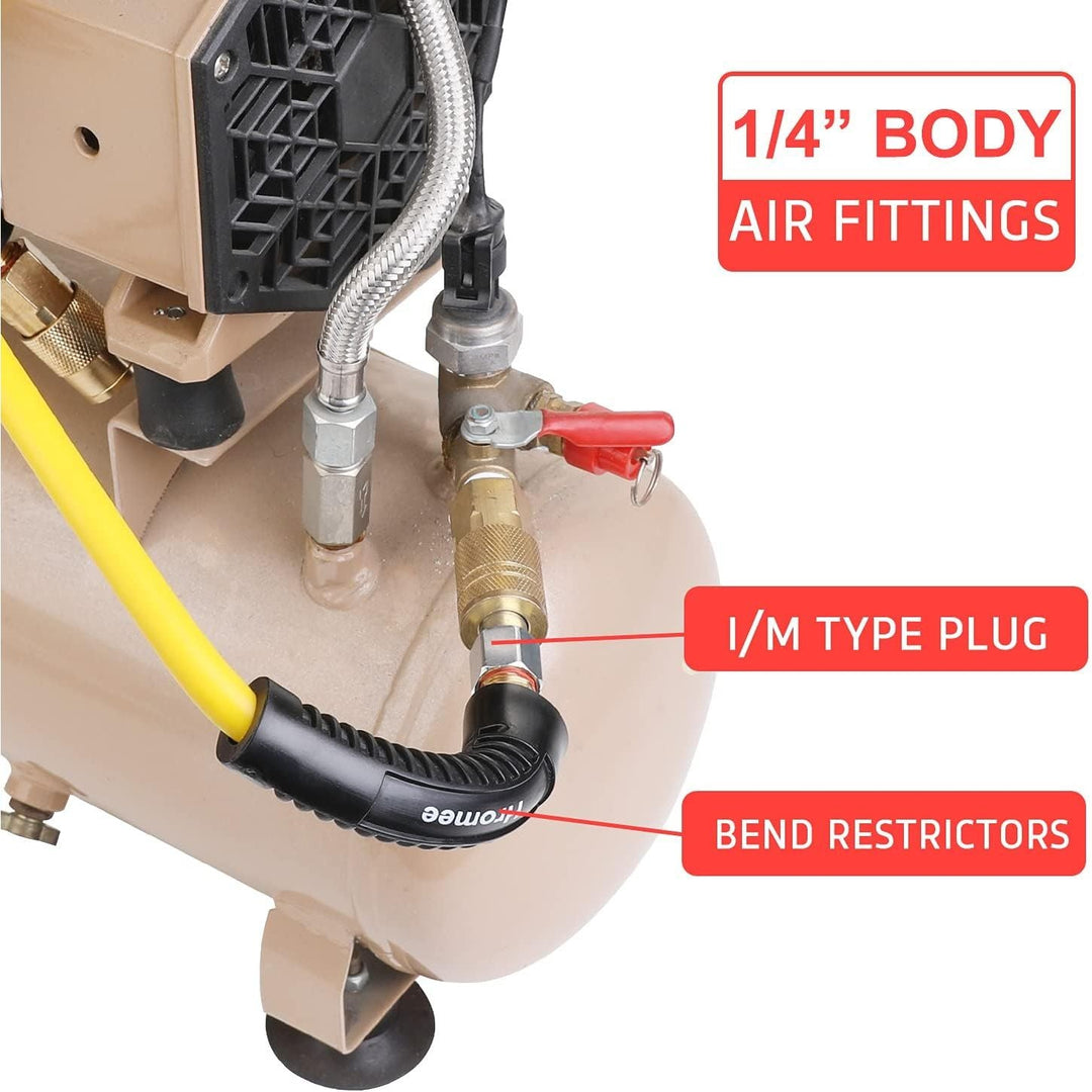 Air Compressor Hose 1/4 Inch x 25 Feet Hybrid Hose with Fittings, 1/4" Industrial Quick Coupler and Plug Kit - Just Closeouts Canada Inc.X002SD05CV