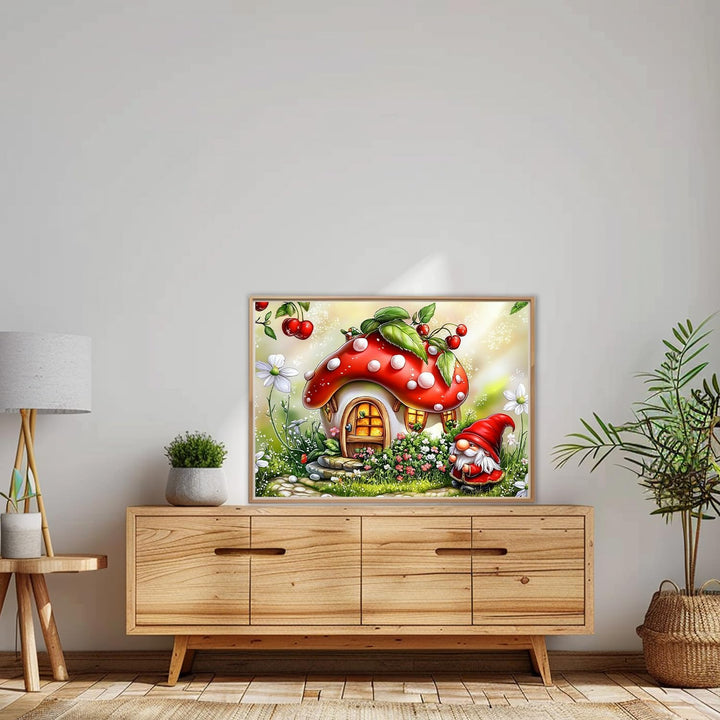 AIRDEA Gnome Diamond Art Painting Kits for Adults,5D Diamond Dots Kits for Beginner, Peinture Diamant Kits 30x40 cm, Fairy House, Round Full Drill - Just Closeouts Canada Inc.