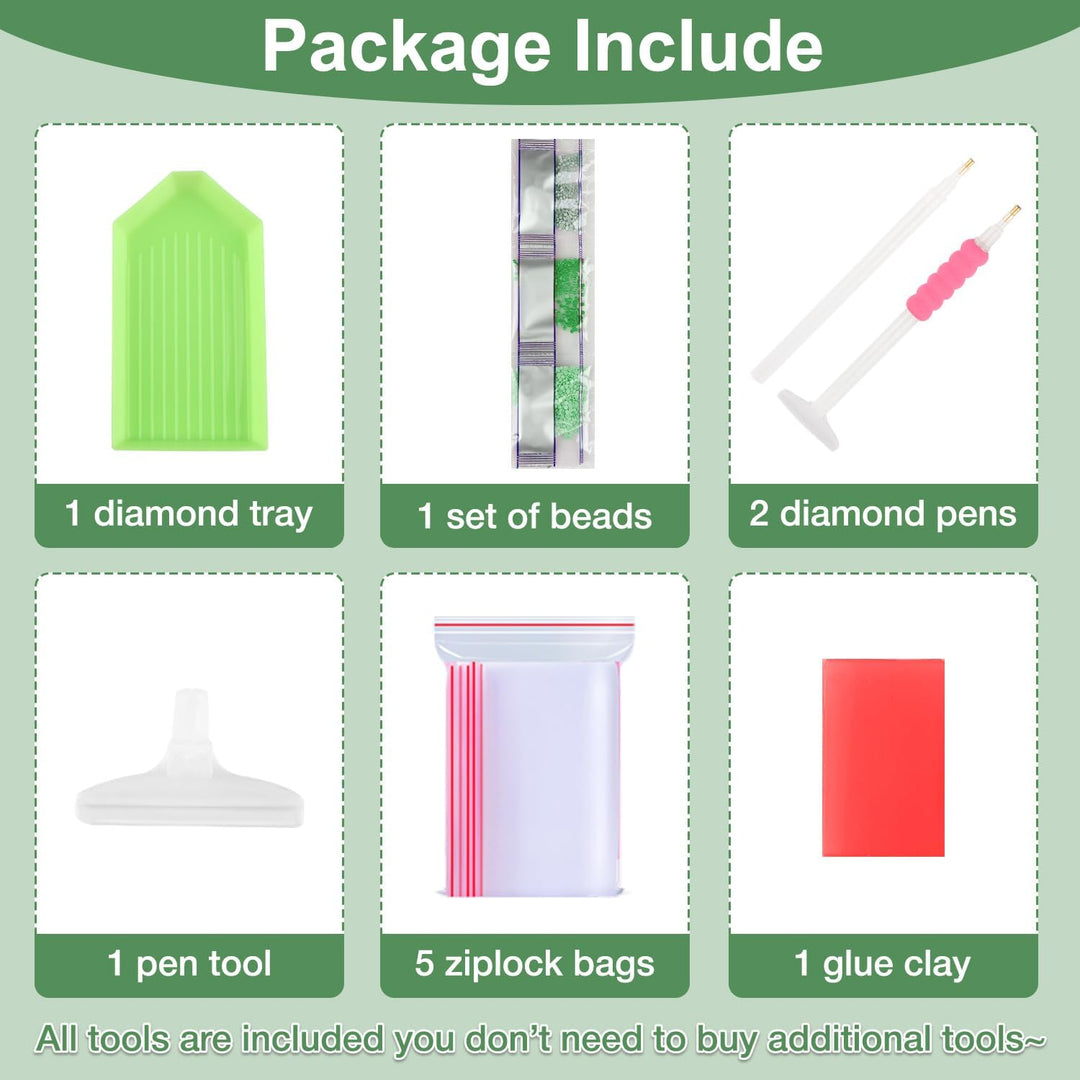 AIRDEA Gnome Diamond Art Painting Kits for Adults,5D Diamond Dots Kits for Beginner, Peinture Diamant Kits 30x40 cm, Fairy House, Round Full Drill - Just Closeouts Canada Inc.