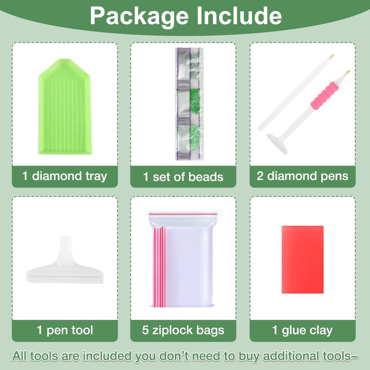 AIRDEA Gnome Diamond Art Painting Kits for Adults,5D Diamond Dots Kits for Beginner, Peinture Diamant Kits 30x40 cm, Fairy House, Round Full Drill - Just Closeouts Canada Inc.