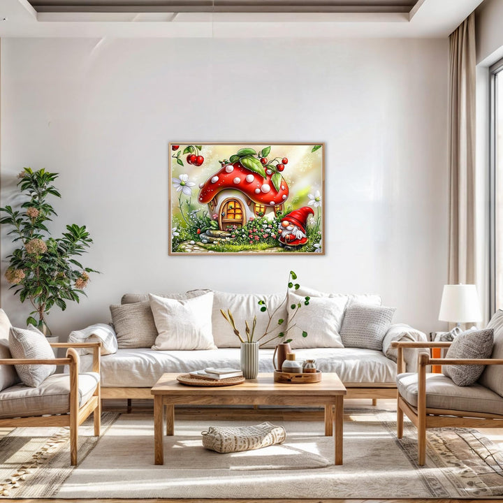 AIRDEA Gnome Diamond Art Painting Kits for Adults,5D Diamond Dots Kits for Beginner, Peinture Diamant Kits 30x40 cm, Fairy House, Round Full Drill - Just Closeouts Canada Inc.