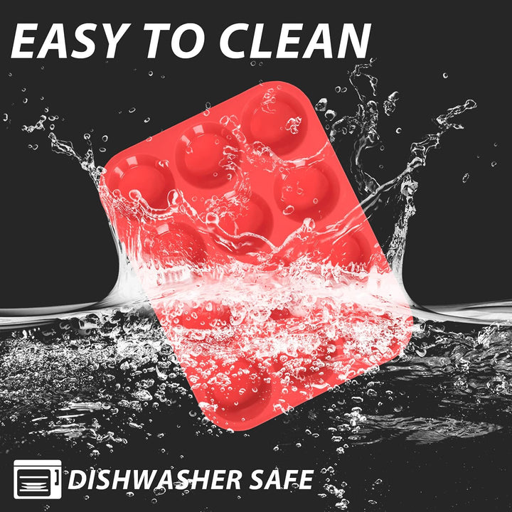 Anaeat Silicone Muffin Pan - Regular 12 Cups Cupcake Tray, Non - Stick Silicone Baking Molds for Making Muffin Cakes, Cupcake, Chocolate, Bread,Tart and Desserts, Just Pop Out - Just Closeouts Canada Inc.