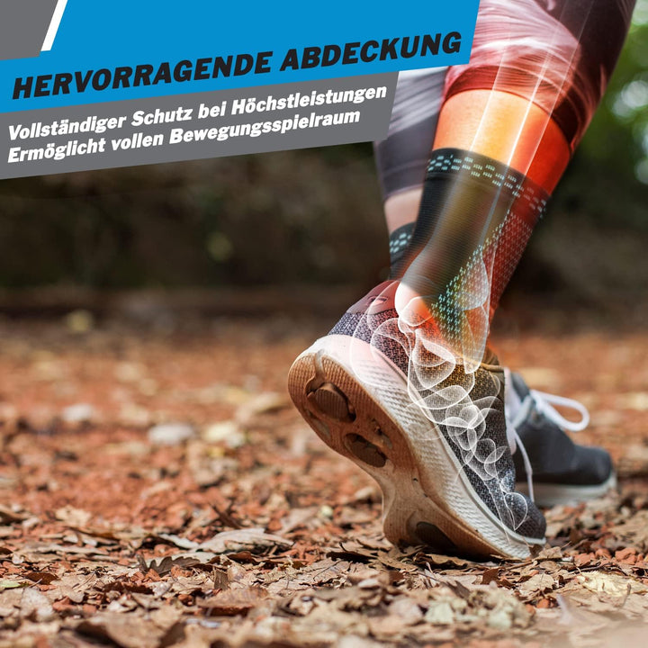 Ankle Brace Compression Support Sleeve (Pair) for Injury Recovery, Joint Pain and More. Plantar Fasciitis Foot Socks with Arch Support, Eases Swelling, Heel Spurs, Achilles Tendon, Blue Medium - Just Closeouts Canada Inc.X0018GP7D1