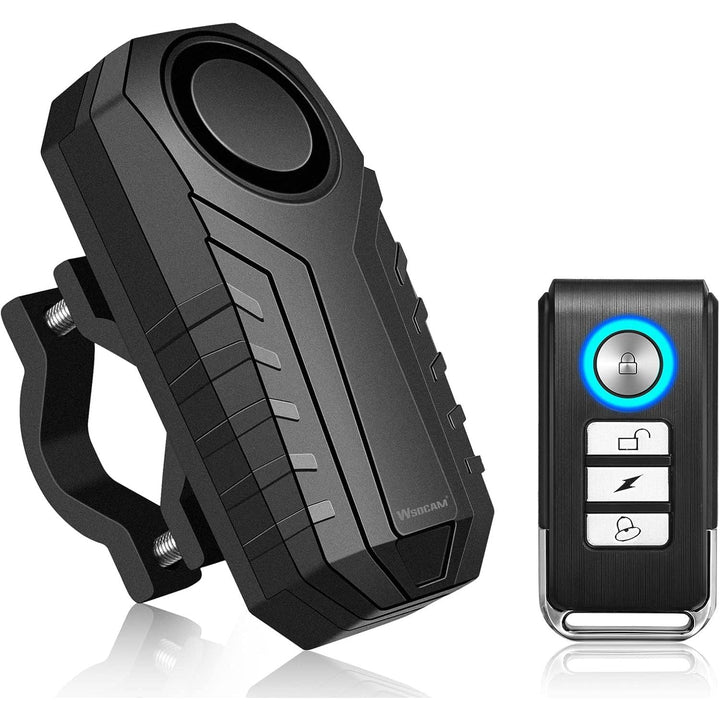 Anti - Theft Bike Alarm with Mount, 113dB Burglar Vibration Motorcycle Bicycle Alarm Security System Waterproof Cycle Bike Alarm with Remote - Just Closeouts Canada Inc.