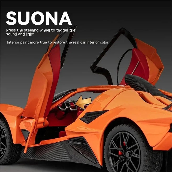 Apollo Helios Diecast Metal Car Model Collectible Car 1/24 Scale Toy Car Gift(Black) - Just Closeouts Canada Inc.