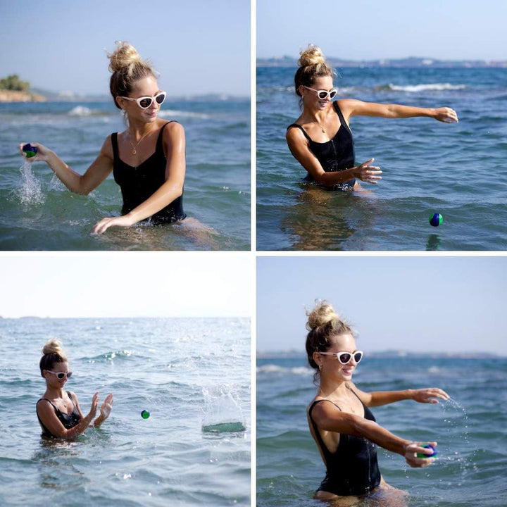 Armour Shell Water Balls Bounce On Water - Pool Ball & Beach Toys for Kids & Adults. Extreme Skipping Fun Games Everyone Will Love. (Mixed, 2 Pack) - Just Closeouts Canada Inc.